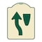 Signmission Traffic Keep Left Symbol Heavy-Gauge Aluminum Architectural Sign, 24" x 18", TG-1824-22790 A-DES-TG-1824-22790 - alternate 1